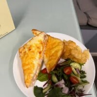 Cheese & Ham Toasties Served With Salad Garnish & Crisps