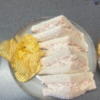 Tuna & Mayo Cold Sandwiches Seved With Crisps